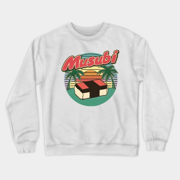 Japanase Hawaiian Spam Musubi Retro 90s Kawaii Hawaii Crewneck Sweatshirt by Moulezitouna